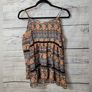 Paper Crane M Boho Cold Shoulder Top